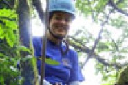 Click this picture to see a staff member hanging around up a tree.